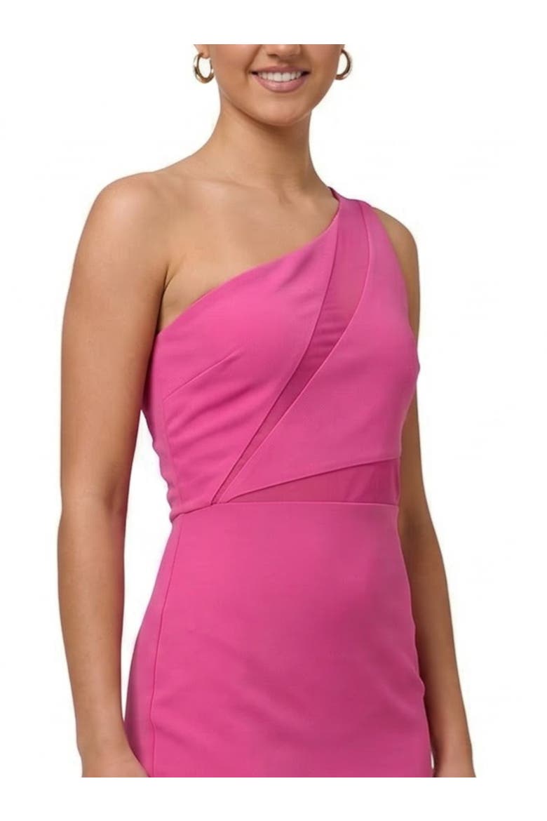 Veanne One Shoulder Maxi Dress, Alternate, color, Raspberry Rose