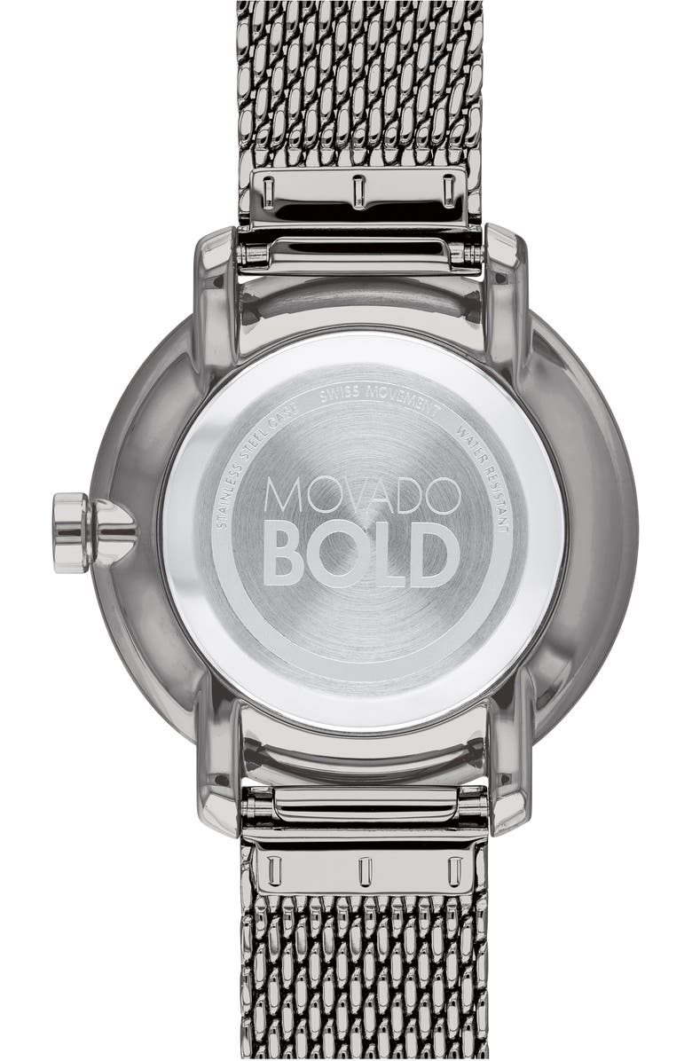 Movado Bold Mesh Bracelet Watch, 34mm, Alternate, color,