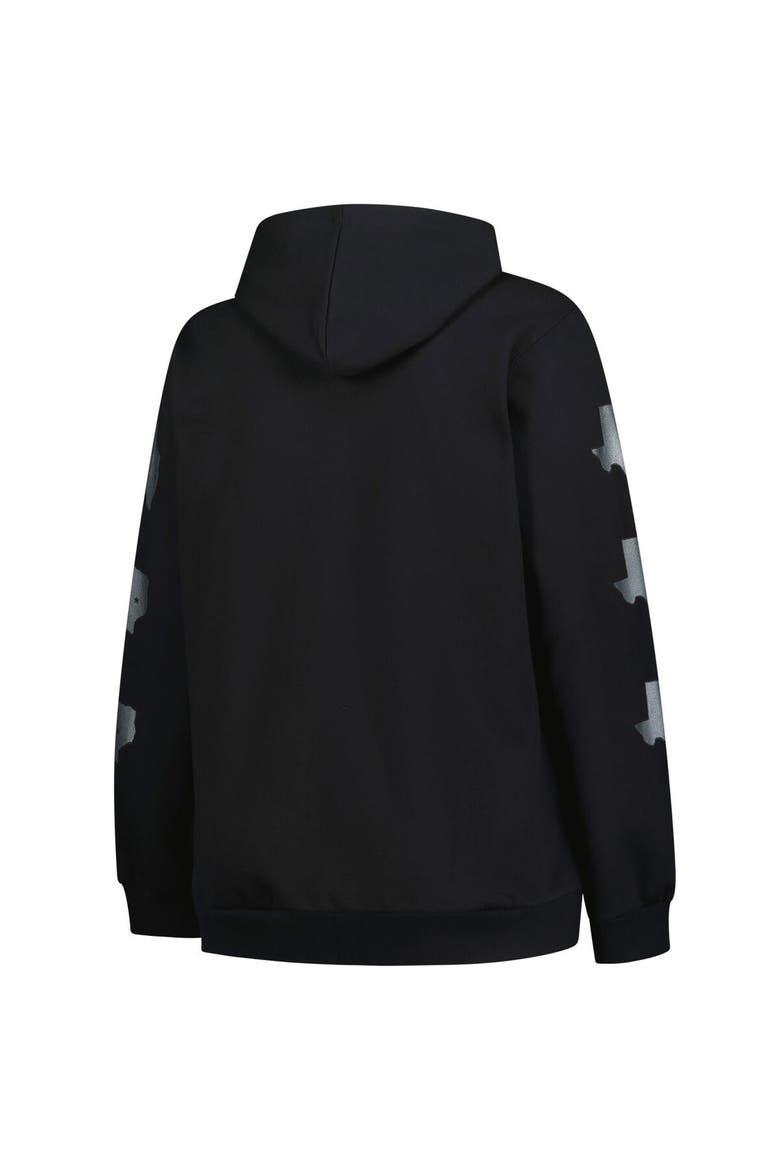 Women's Fanatics Black Texas Longhorns Plus Size Sleeve Hit Pullover Hoodie, Alternate, color, Black