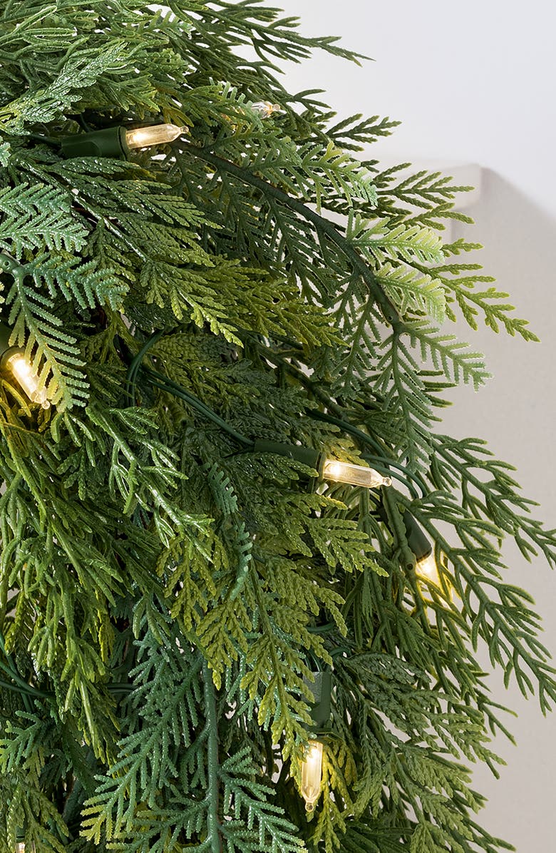 Balsam Hill Outdoor Cedar Woods Garland, Alternate, color, Green