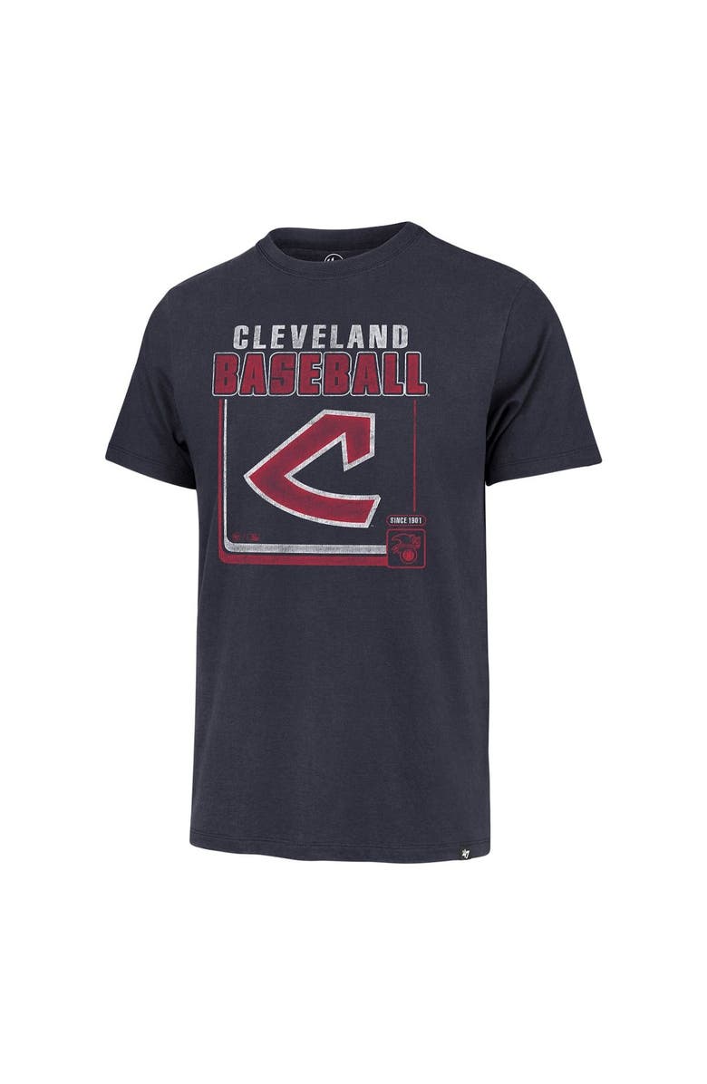 '47 Men's '47 Navy Cleveland Guardians Cooperstown Collection Borderline Franklin T-Shirt, Alternate, color, Navy