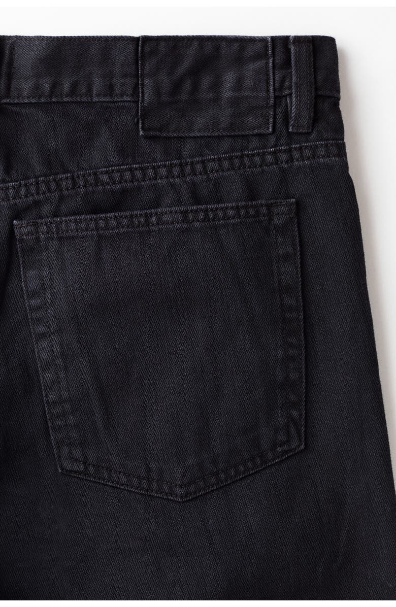 H&M Relaxed Denim Shorts, Alternate, color, Black