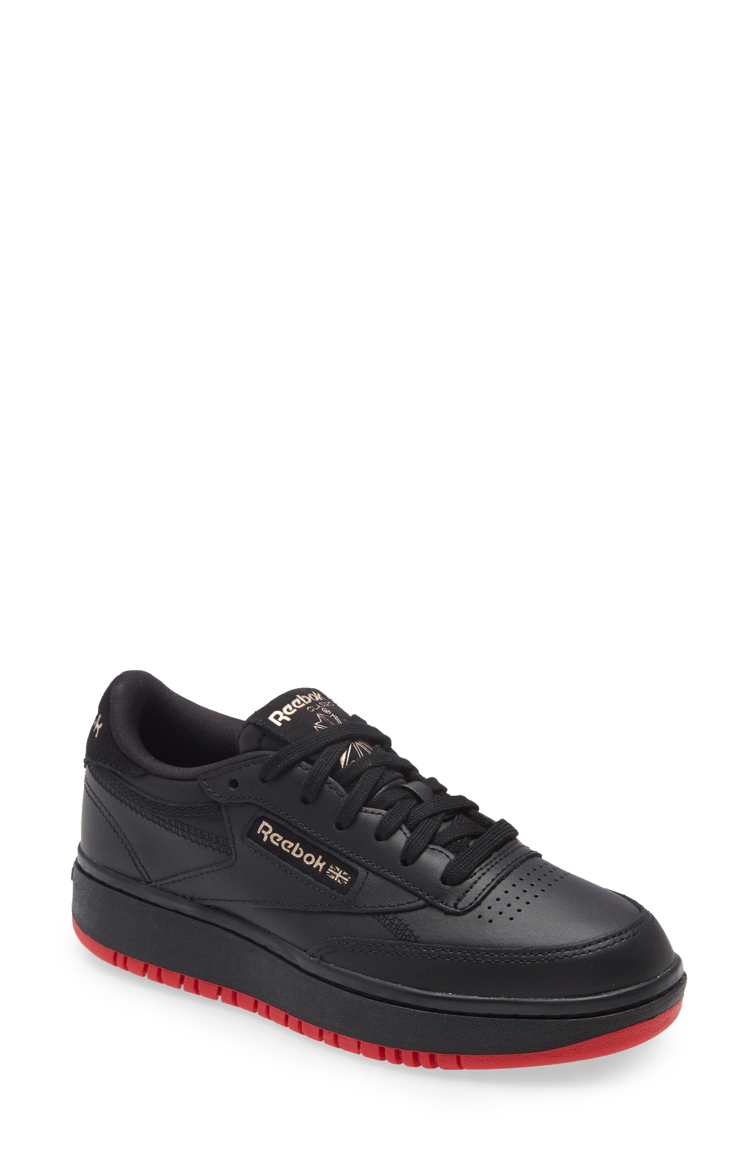 Reebok x Cardi Coated Club C Double Platform Sneaker, Main, color, 
