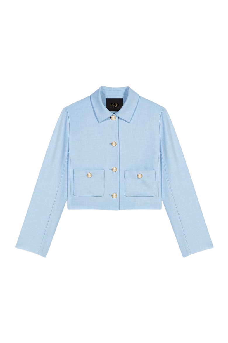 Short single-breasted jacket, Alternate, color, Blue sky