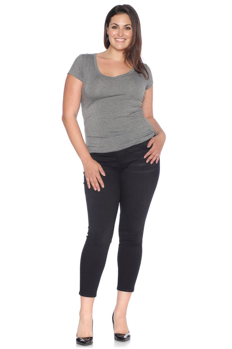 Stretch Ankle Skinny Jeans, Alternate, color, BLACK