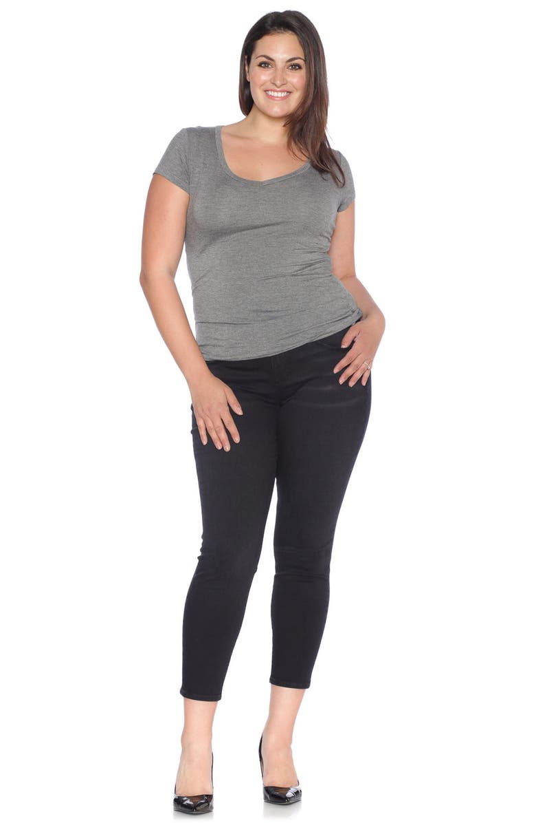 SLINK Jeans Stretch Ankle Skinny Jeans, Alternate, color, Black