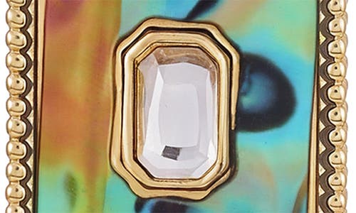 Guess Abalone Drop Earrings In Gold