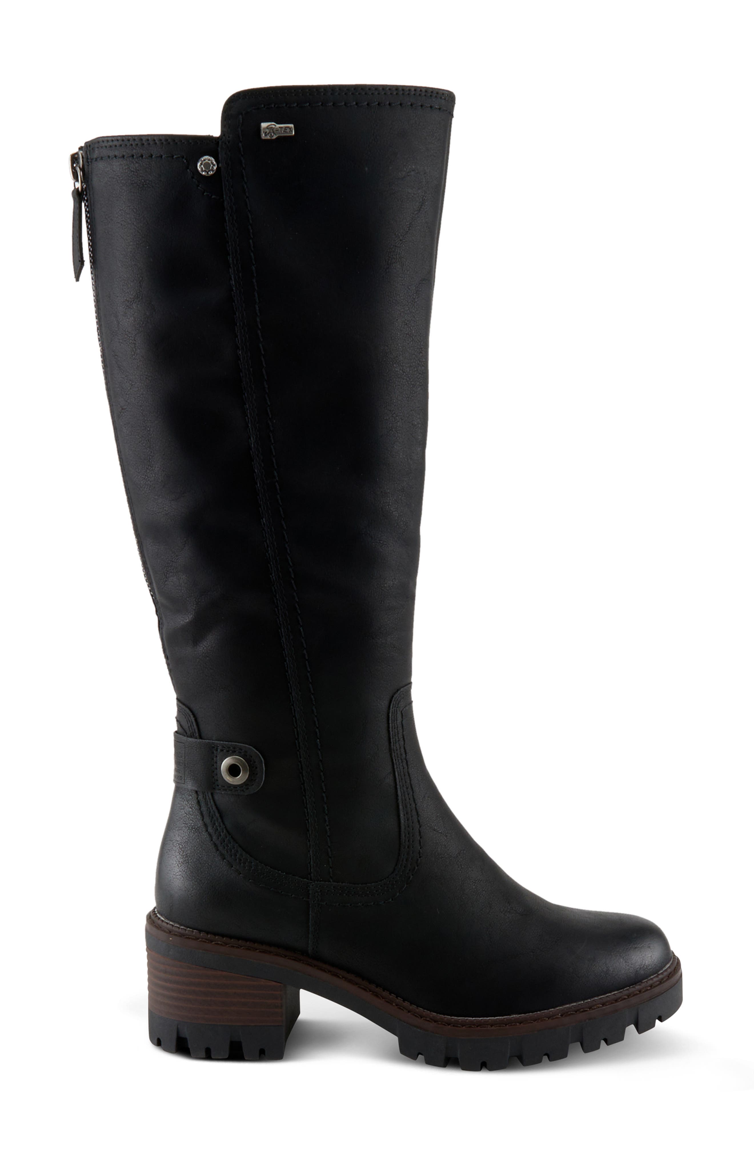 Spring Step Lexis Water Resistant Knee High Boot, Alternate, color, Black