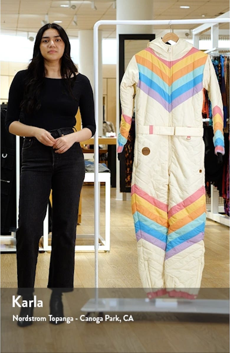 Retro Rainbow Waterproof Snowsuit, sales video thumbnail