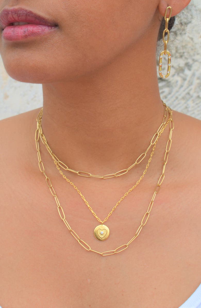 Liza Schwartz 18K Gold Plated Chain Link Necklace, Alternate, color, 