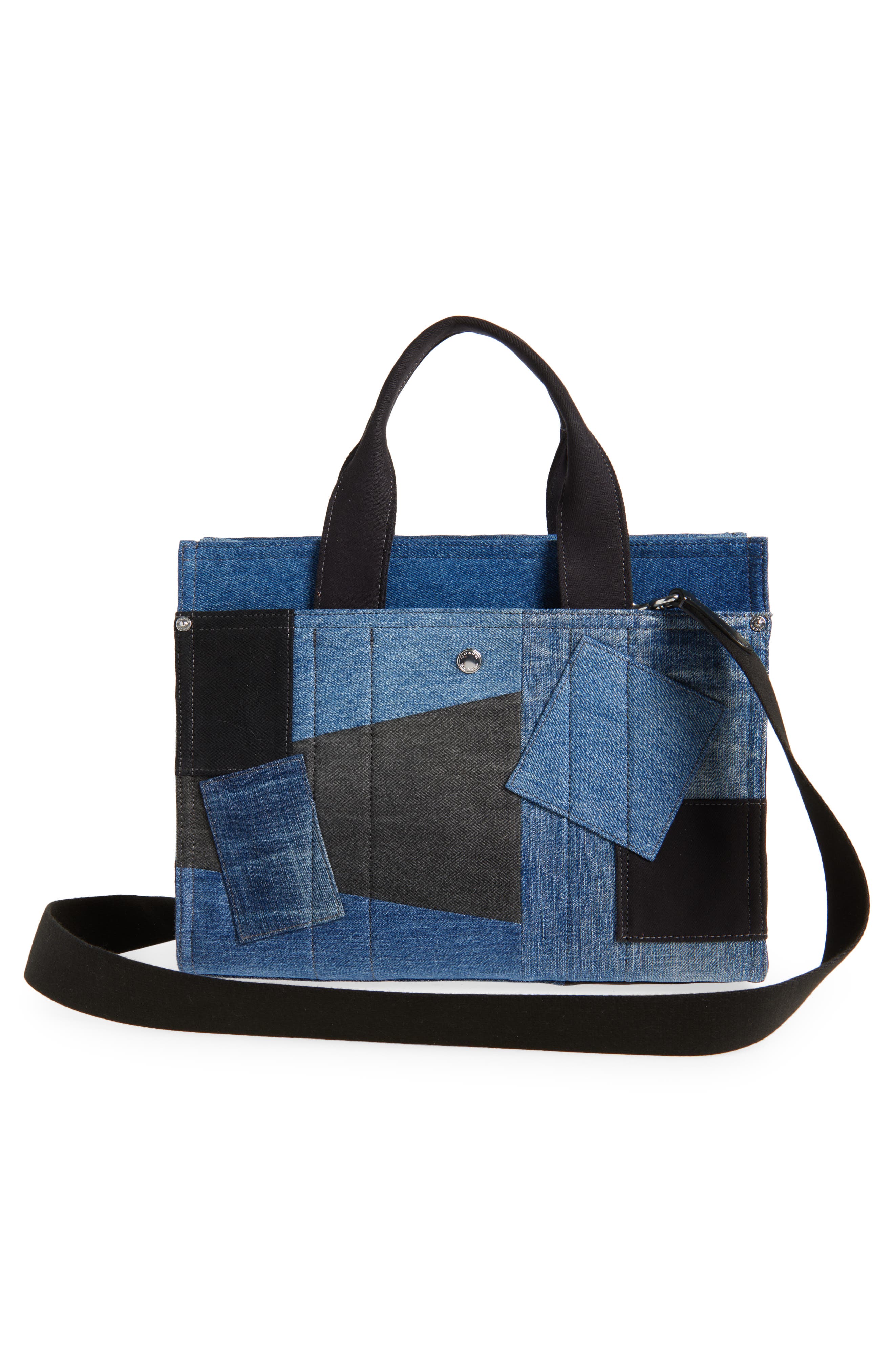 COACH Denim Patchwork Cargo Tote, Alternate, color, 