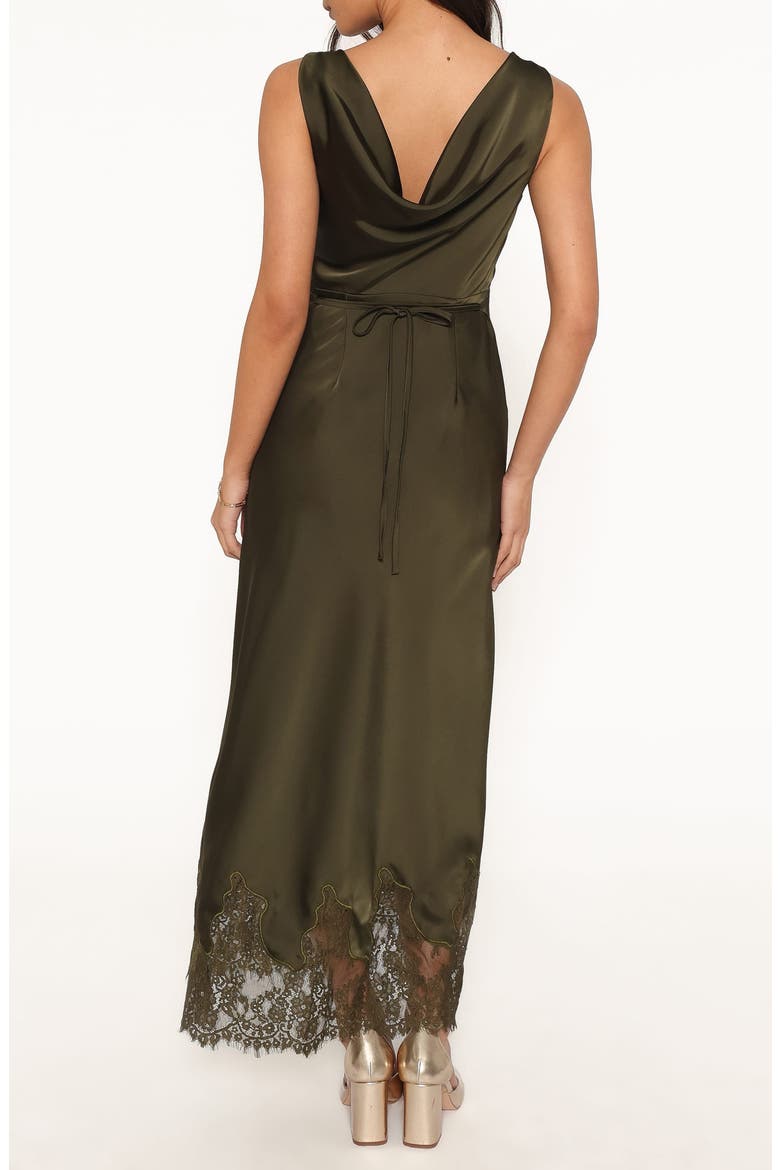 Honey Lace Hem Maxi Dress, Alternate, color, OLIVE