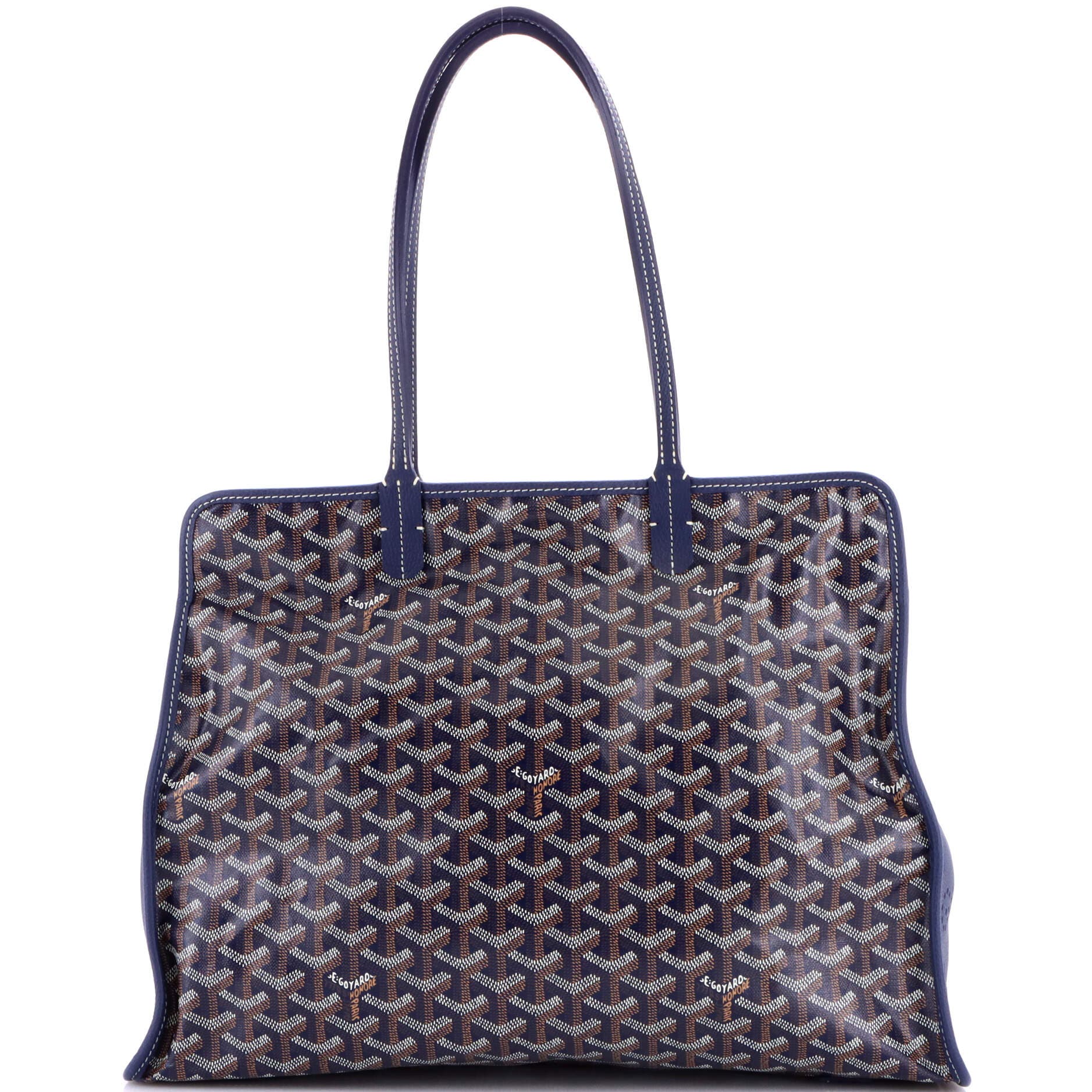 Pre-Owned Goyard Hardy Pet Carrier Coated Canvas PM, Main, color, Blue