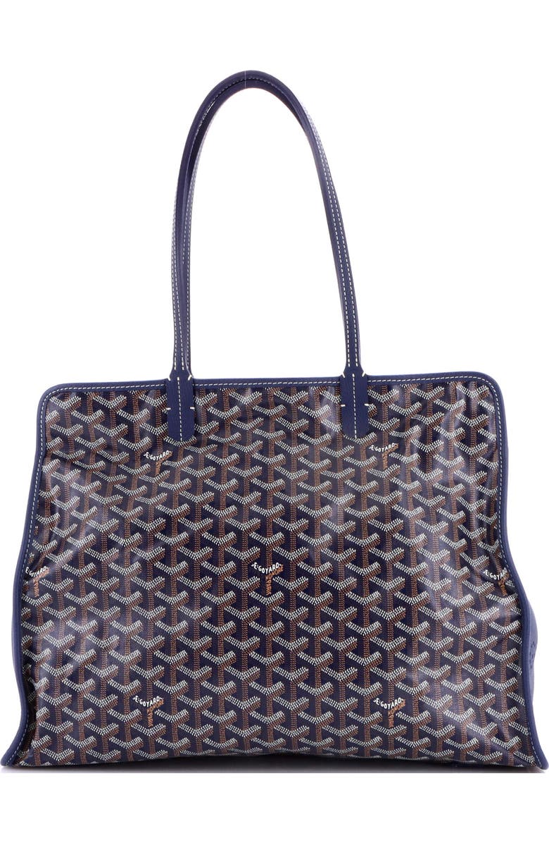 Pre-Owned Goyard Hardy Pet Carrier Coated Canvas PM, Main, color, Blue