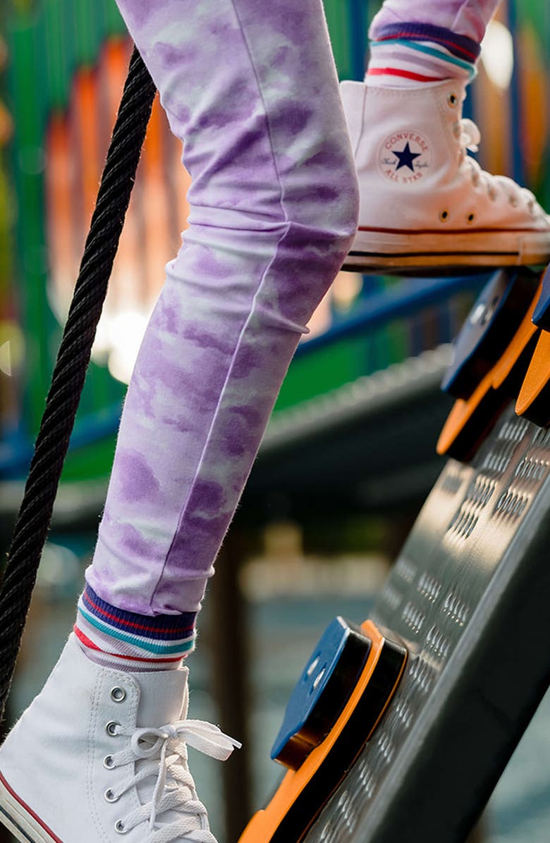 Mightly Kids Organic Cotton Pattern Crew Socks 5-Pack, Alternate, color, Girls Style Combo