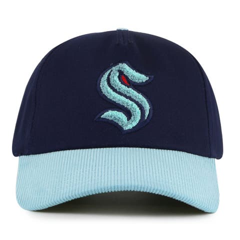 Men's American Needle  Deep Sea Blue/Light Blue Seattle Kraken Burnett Adjustable Hat
