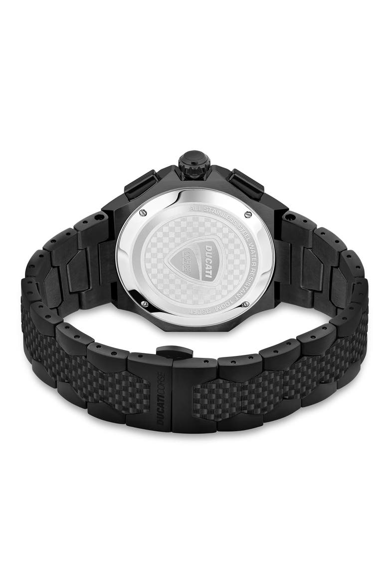Motore Chronograph Bracelet Watch, 49mm, Alternate, color, BLACK