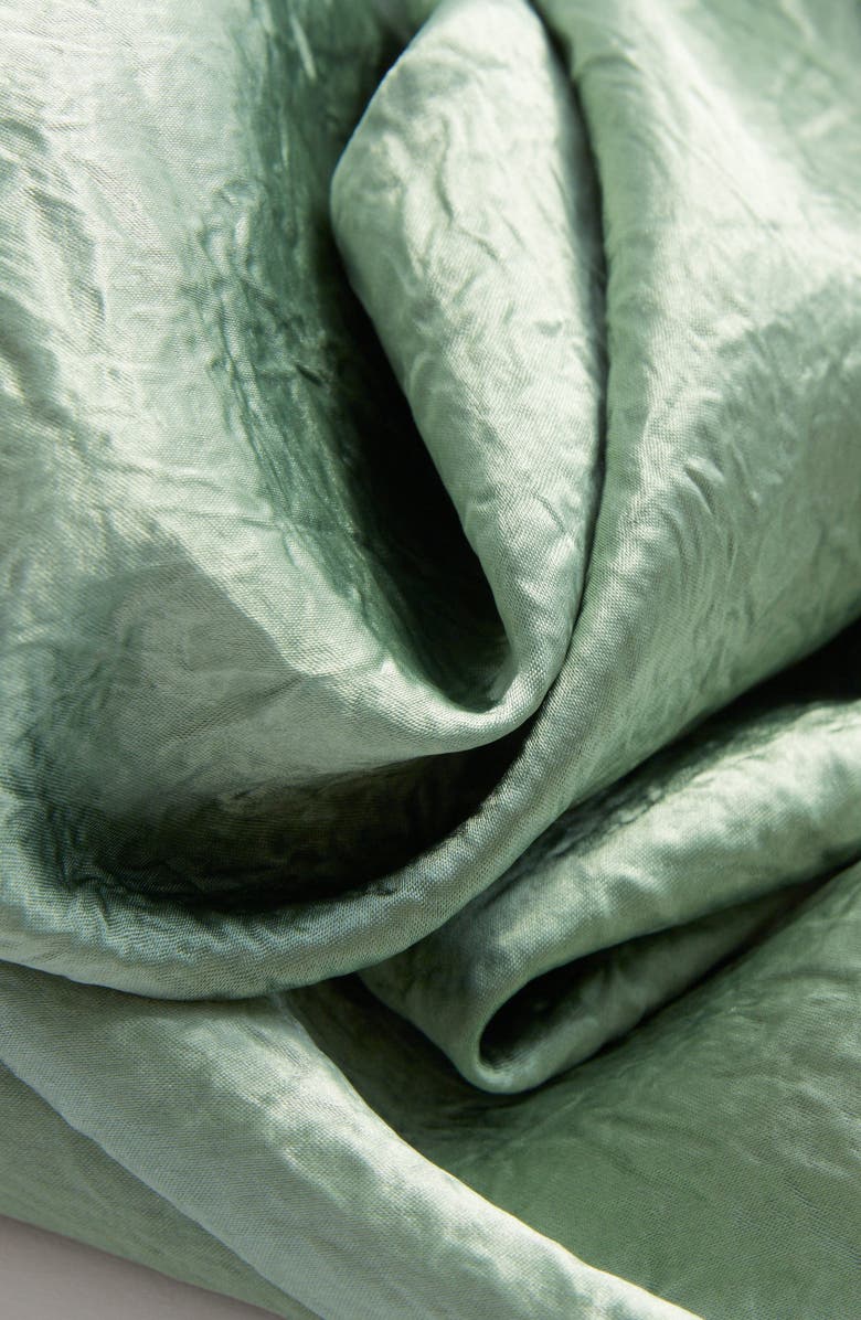 & Other Stories Cap Sleeve Satin Midi Dress, Alternate, color, Green Medium Dusty