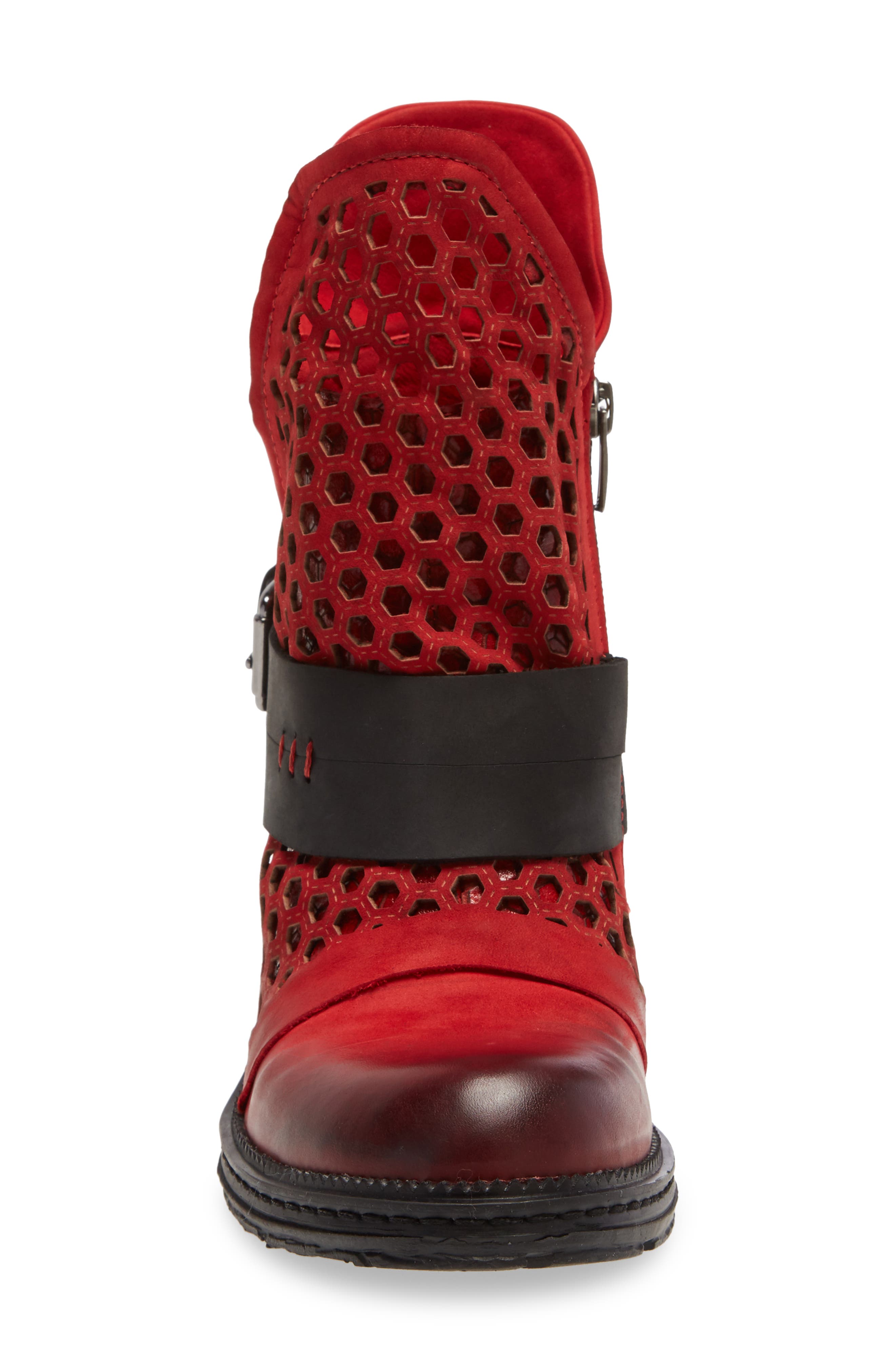 Sheridan Mia Sasha Bootie, Alternate, color, Red Leather