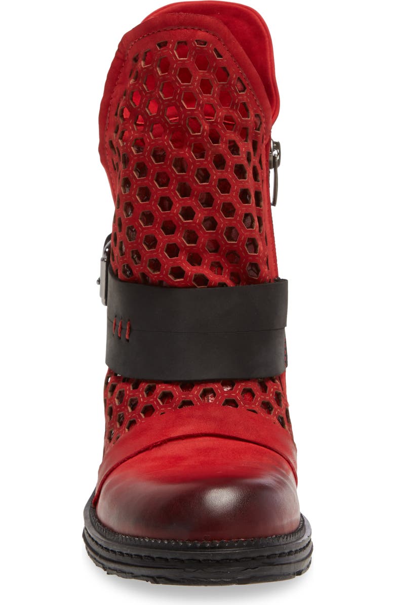 Sheridan Mia Sasha Bootie, Alternate, color, Red Leather