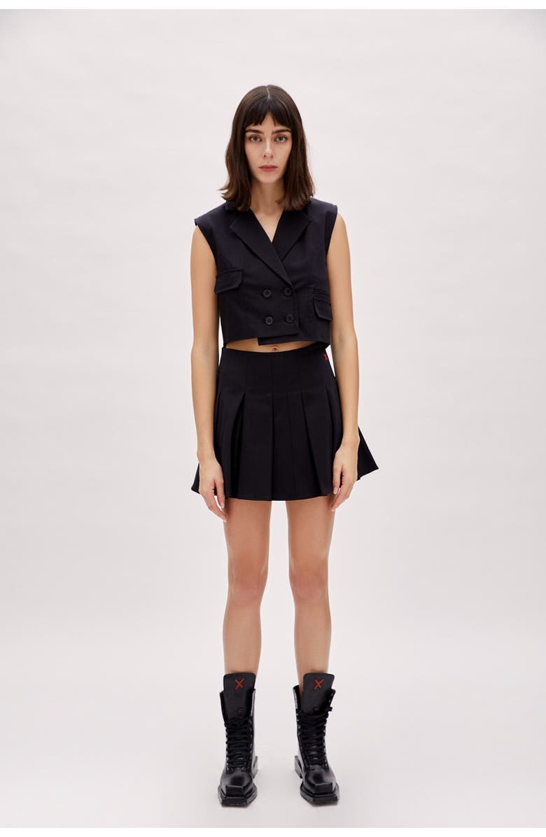 PCFG Woven Crop Vest, Alternate, color, Black