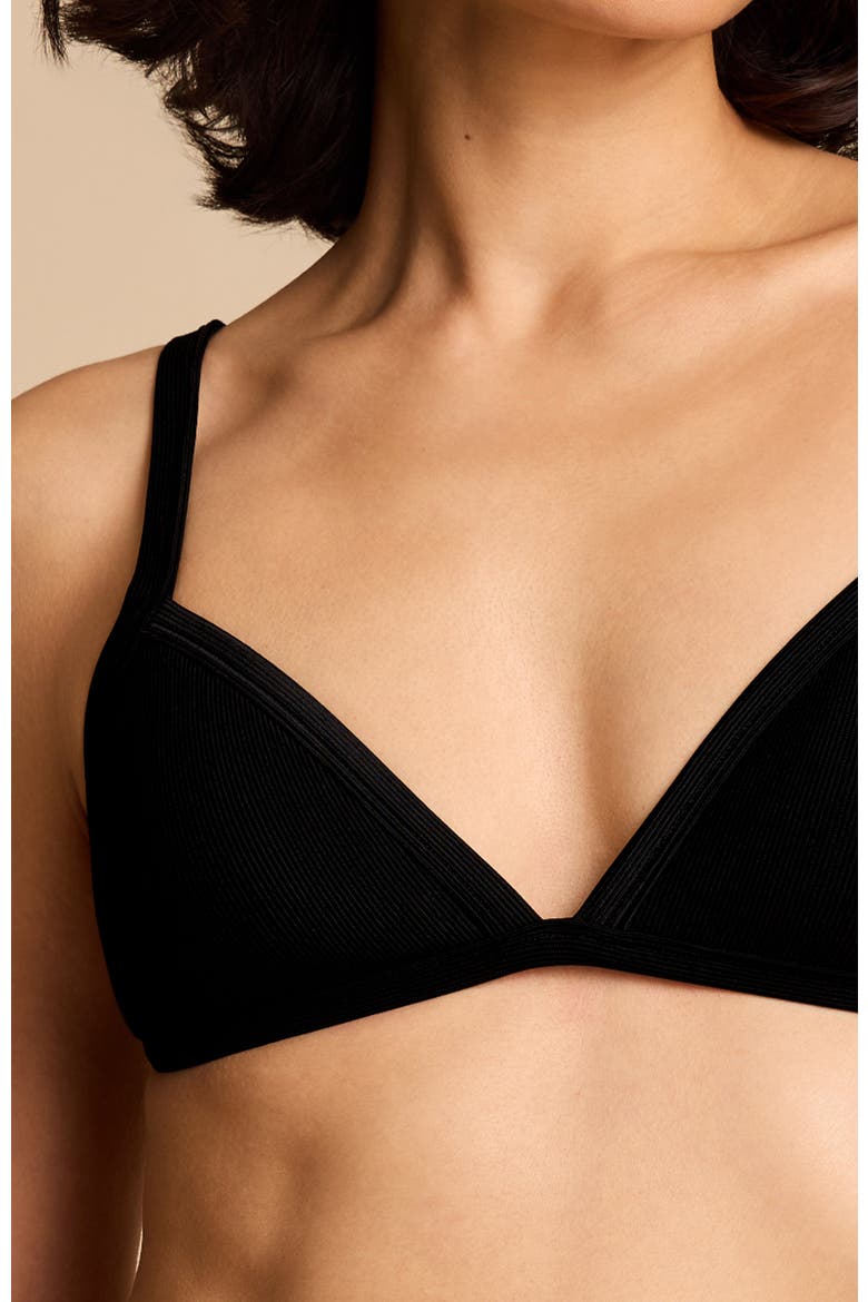 Triangle Bikini Top, Alternate, color, Black