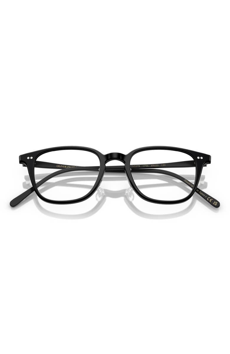Oliver Peoples 1796 49mm Pillow Optical Glasses, Alternate, color, Semi Matte Black/ Demo Lens