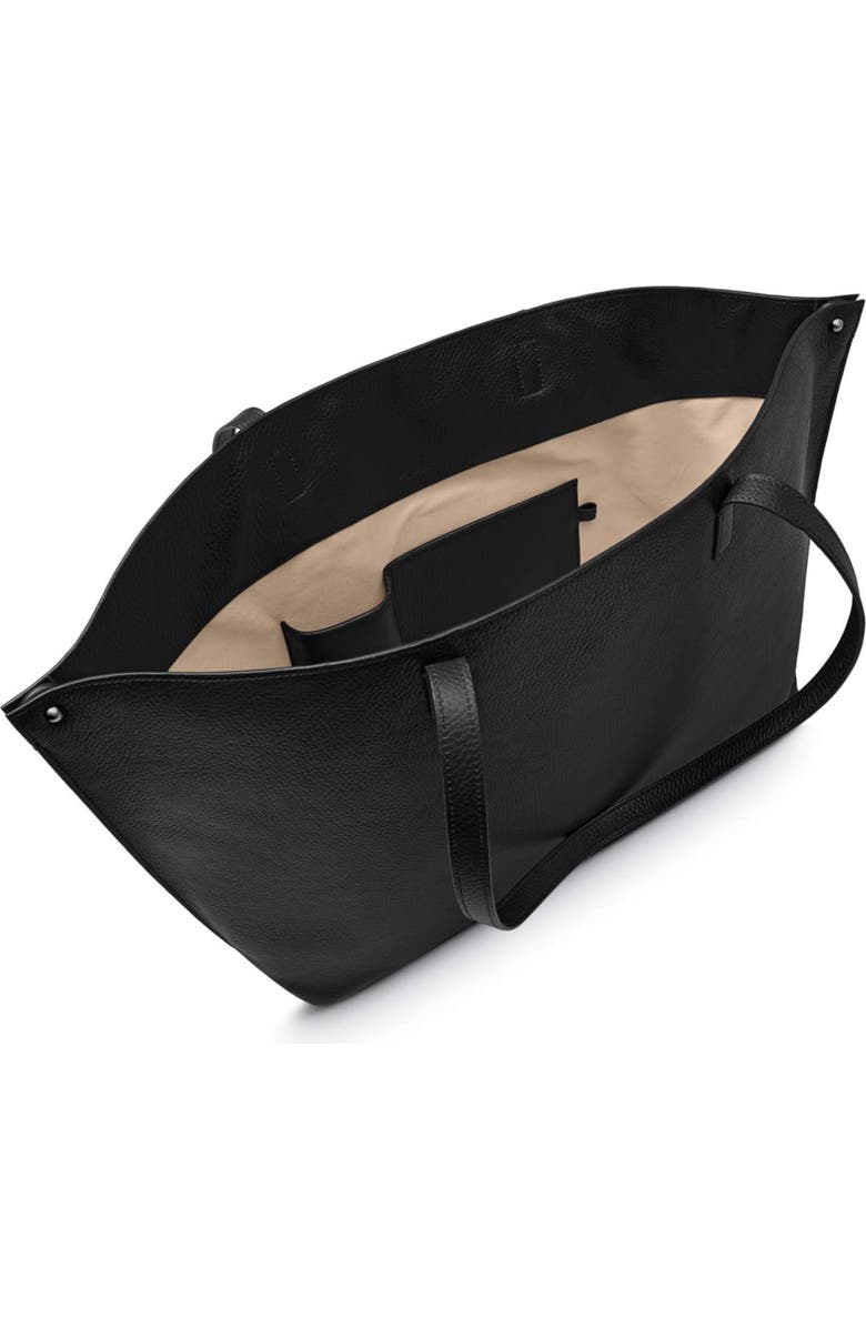 Akris 'Ai Medium Shoulder Tote' Leather Shoulder Tote, Alternate, color, Black