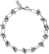 Ed Hardy Men's Stainless Steel Knot Station Chain Bracelet
