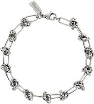 Ed Hardy Men's Stainless Steel Knot Station Chain Bracelet