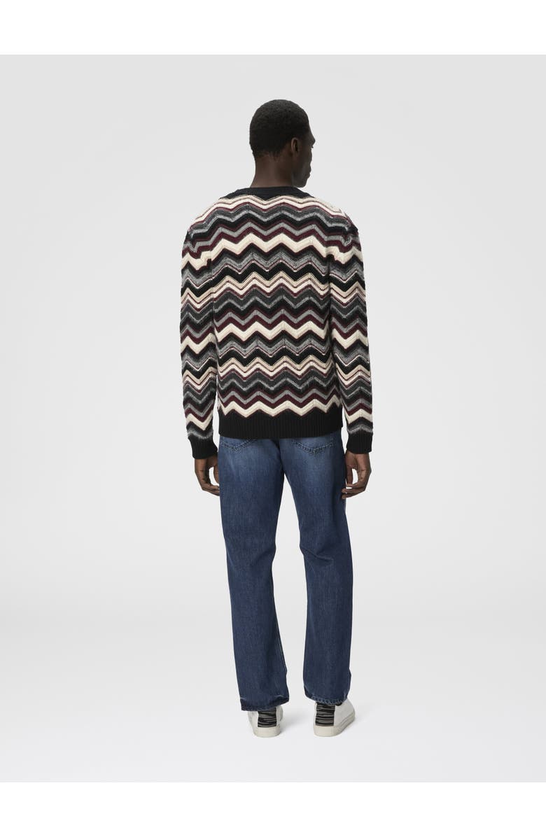 Missoni The Cardigan In Wool And Alpaca With Zigzag, Alternate, color, Grey
Burgundy