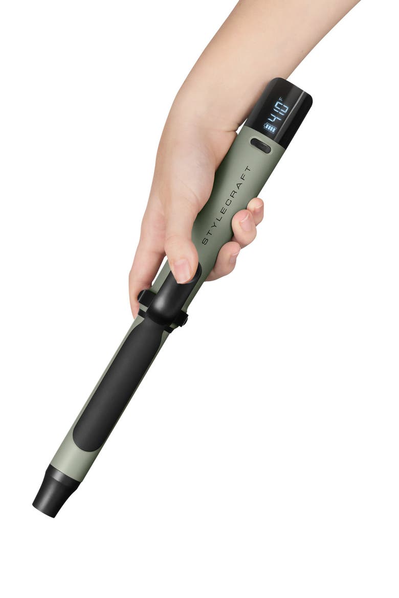 Sage Cordless Curling Iron Wand, Alternate, color, Sage