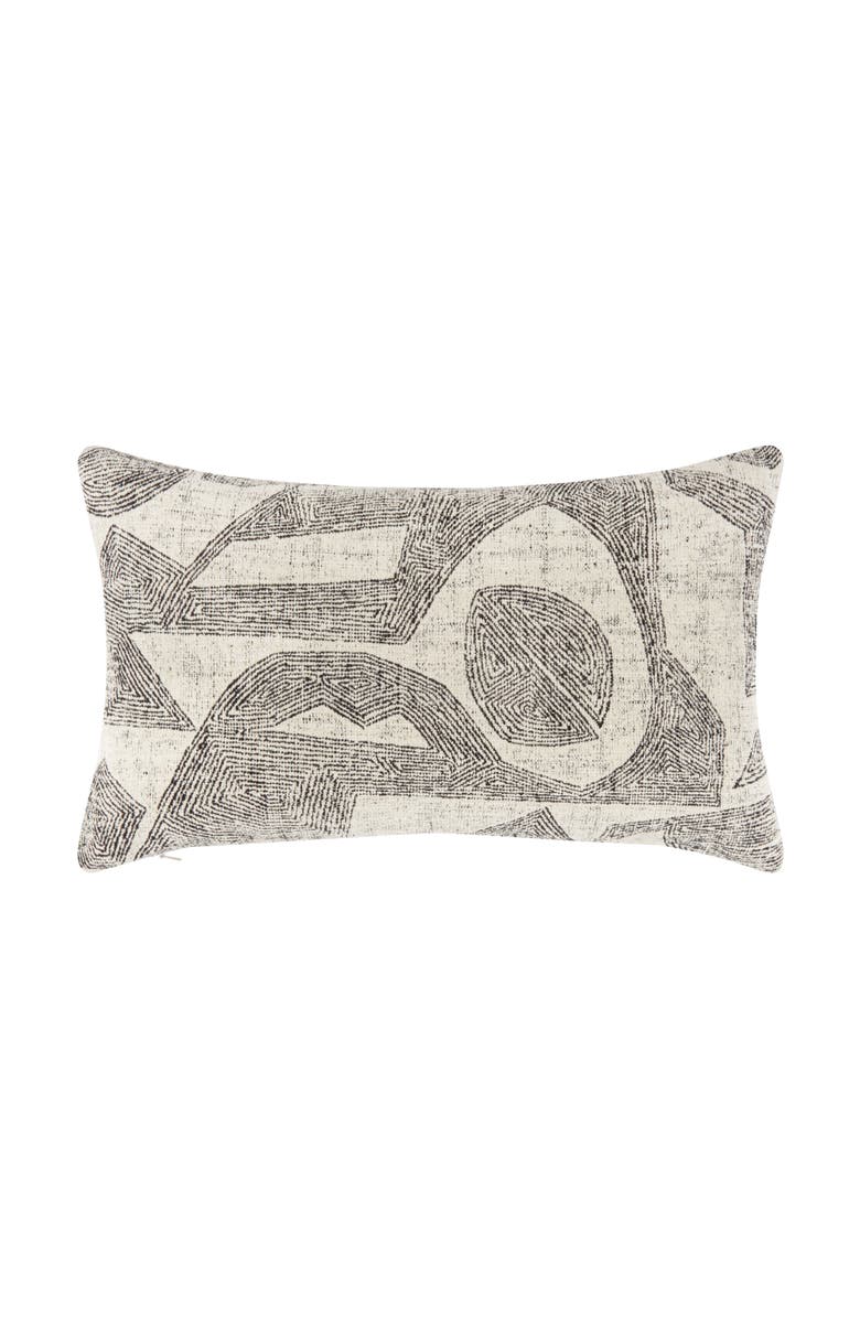 Elaine Smith Influence Ebony Indoor & Outdoor Woven Accent Pillow, Main, color, Ebony
