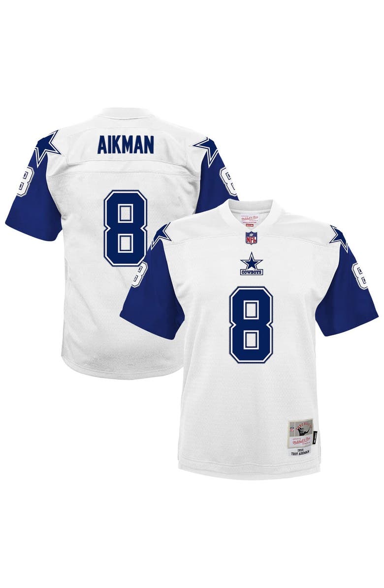Mitchell & Ness Youth Mitchell & Ness Troy Aikman White Dallas Cowboys 1994 Alternate Legacy Jersey, Main, color, White