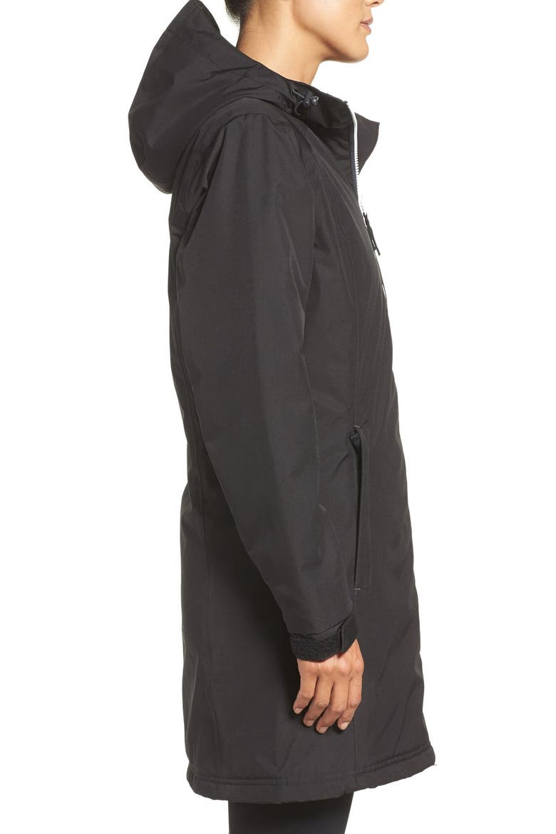 Belfast Long Waterproof Winter Rain Jacket, Alternate, color, BLACK