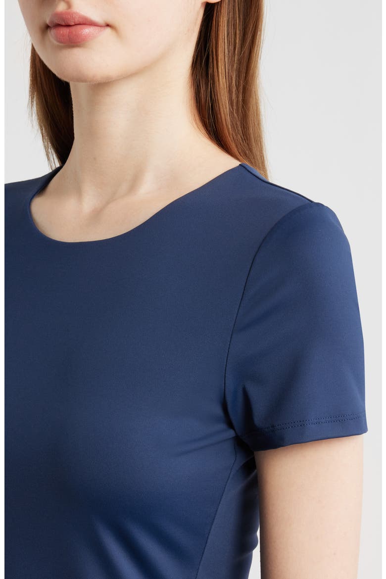 Rhianna Stretch Knit T-Shirt, Alternate, color, NAVY