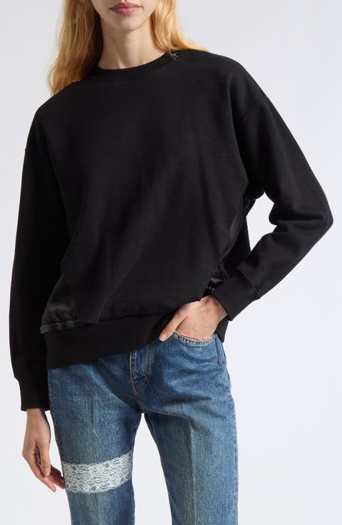 Paneled Bead Trim Sweatshirt