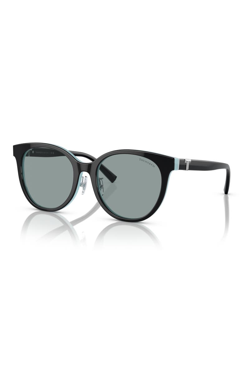 54mm Phantos Sunglasses, Alternate, color, BLACK TIFFANY BLUE / DARK GREY