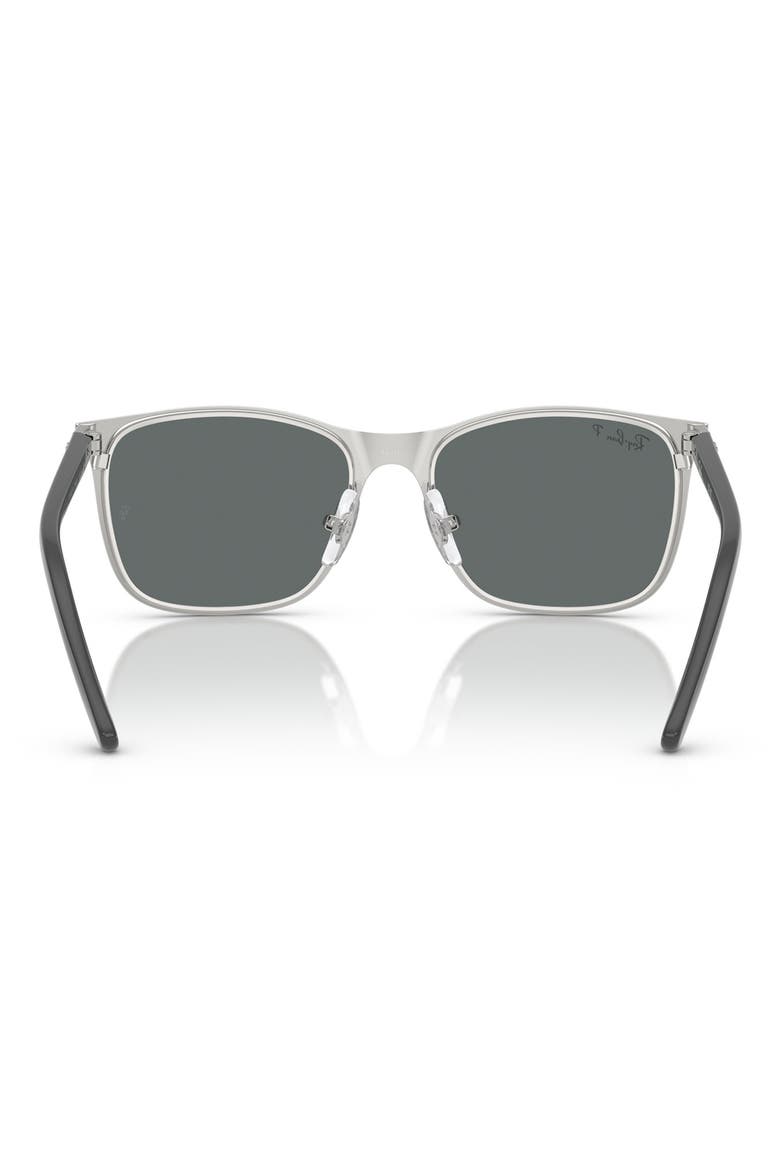 Kids' 48mm Square Sunglasses, Alternate, color, BLACK SILVER
