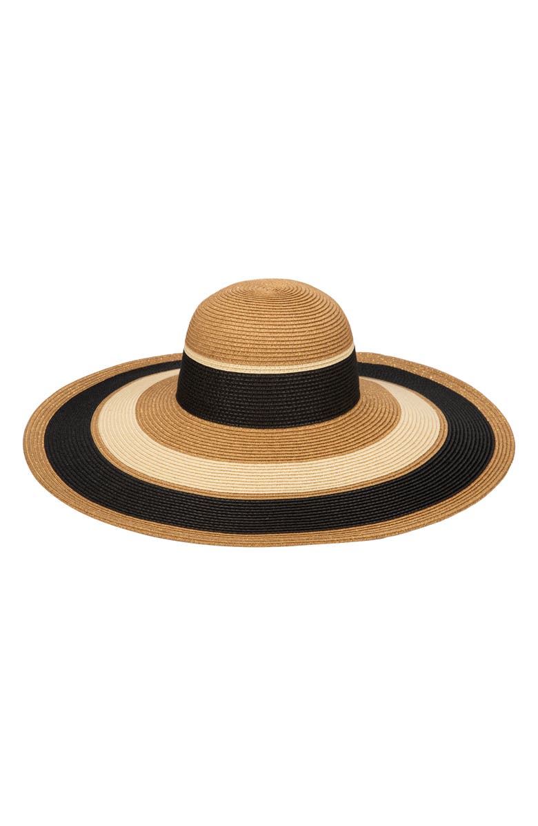 San Diego Hat Las Palmas Stripe UPF 50+ Floppy Sunhat, Main, color, 