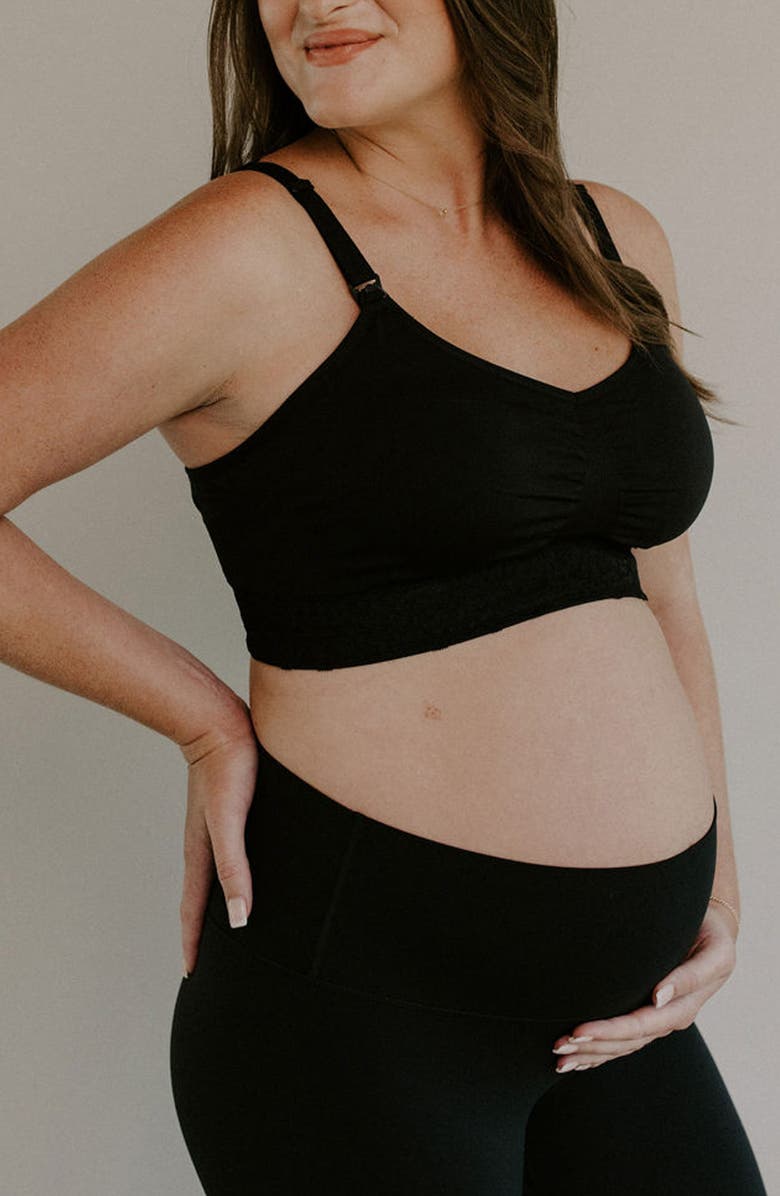 Blush + Bashful Blush Maternity & Nursing Bra, Alternate, color, Black