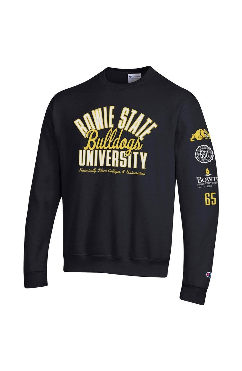 Champion Men's Champion Black Bowie State Bulldogs 2-Hit Powerblend Pullover Sweatshirt, Alternate, color, 