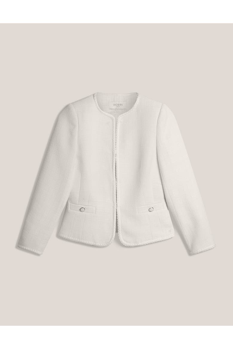 Otillia Textured Jacket, Alternate, color, Ivory