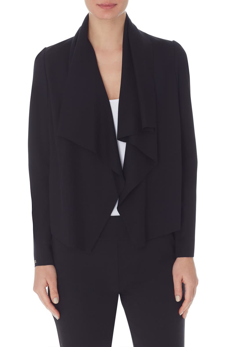 Anne Klein Drape Front Jacket, Main, color, 