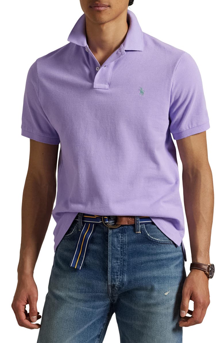 Polo Ralph Lauren Classic Fit Solid Purple Cotton Piqué Polo, Main, color, 
