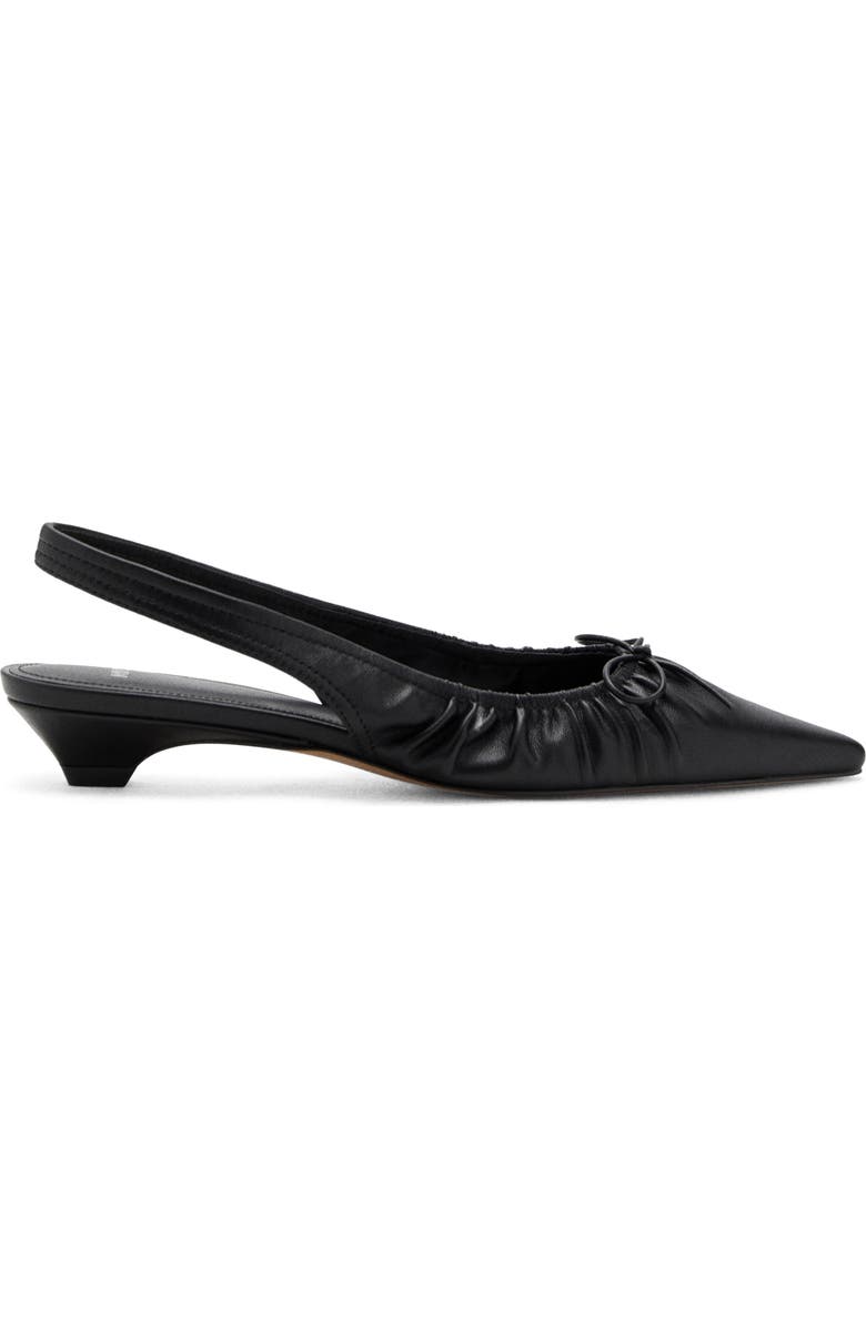 MANGO Slingback Pointed Toe Kitte Heel Pump, Alternate, color, Black