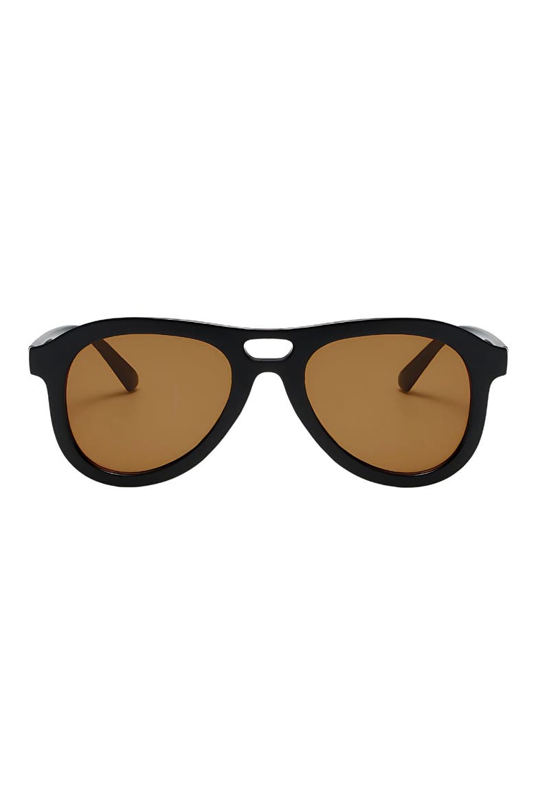Thayer 50mm Polarized Aviator Sunglasses, Main, color, BLACK / BROWN