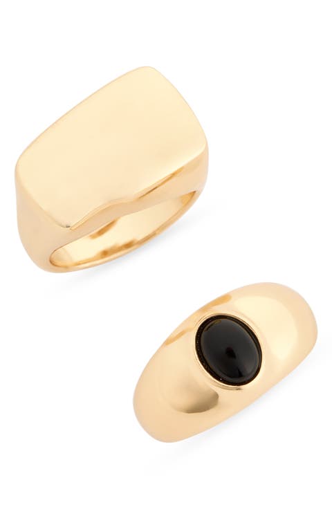 2-Piece Signet Ring Set