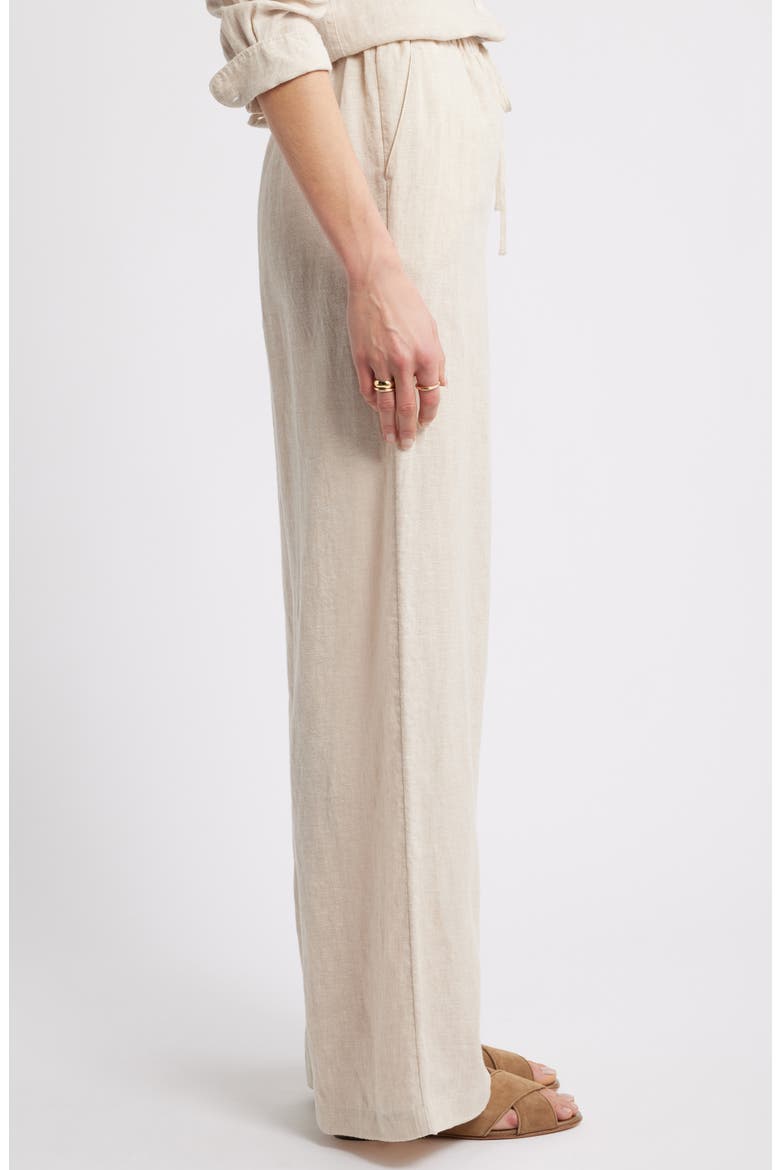 Easy Wide Leg Linen Pants, Alternate, color, FLAX