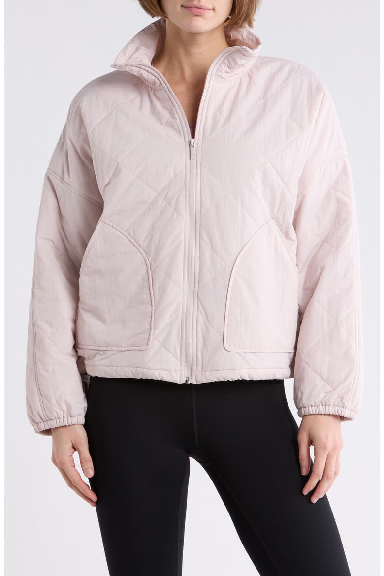 Wander Diamond Quilted Jacket, Main, color, PINK HUSH